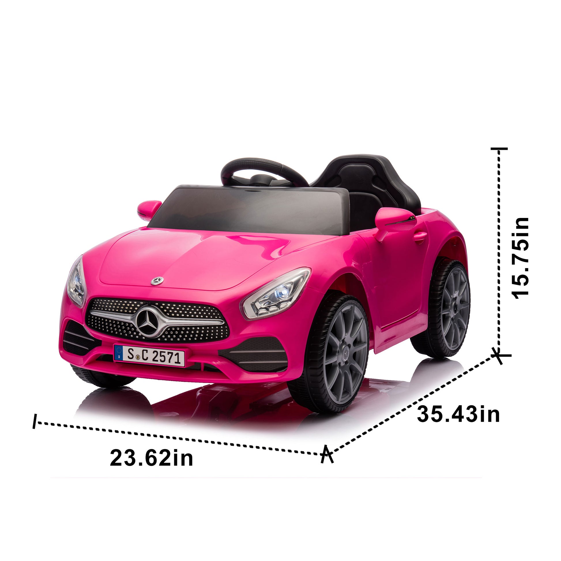 Licensed Mercedes Benz Cls 350,12V Kids Ride On Toy Car W Parents Control,2Wd,Four Wheel Suspension,Music,Bluetooth,Led Light,Usb,Power Display,Volume Adjustment,Speeds 1.24 3.11Mph For Kids Aged 2 4. Pink 50 99 Lbs Polypropylene