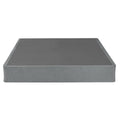 9 In. Twin Folding Mattress Box Spring Foundation Base, Polyester, Metal Frame Gray Bedroom Contemporary Metal Polyester Twin