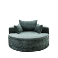 55''L Chenille Sponge Single Sofa,No Assembly Required,Fluffy Modern Sleeper Chair For Living Room, Bedroom, Lounge And Projection Room Not A Swivel Chair. Green Foam Chenille 1 Seat