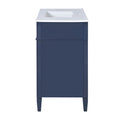 36'' Bathroom Vanity With Top Sink, Modern Bathroom Storage Cabinet With 2 Drawers And A Tip Out Drawer, Single Sink Bathroom Vanity Blue Bathroom Solid Wood Mdf Ceramic,Solid Wood Mdf