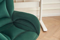005 Velvet Fabric 360 Swivel Home Office Chair With Gold Metal Base And Universal Wheels,Green Solid Green Office Sponge Wipe Clean Modern Office Chairs Tufted Back Foam Swivel Velvet