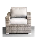 Fully Assembled Wicker 3 Person Seating Set With Cushions Gray Wicker