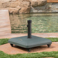 Wheelie Umbrella Base Square Green Concrete