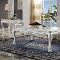Bone White End Table With Claw Leg White Primary Living Space Traditional Square Wood Plastic