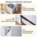 Compact Mdf Coffee Table: 11.81X11.81X19.69 Inches, Stylish Texture Design White Mdf