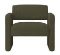 Green Single Sofa Chair, Upholstered Comfortable Chair With Armrests, For Dining Room Bedroom Living Room Reception Green 30.9