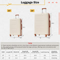 2 Piece Luggage Set With Bags Expanable Spinner Wheels Abs Lightweight Suitcase With Tsa Lock 20Inch 28Inch Khaki Brown Abs