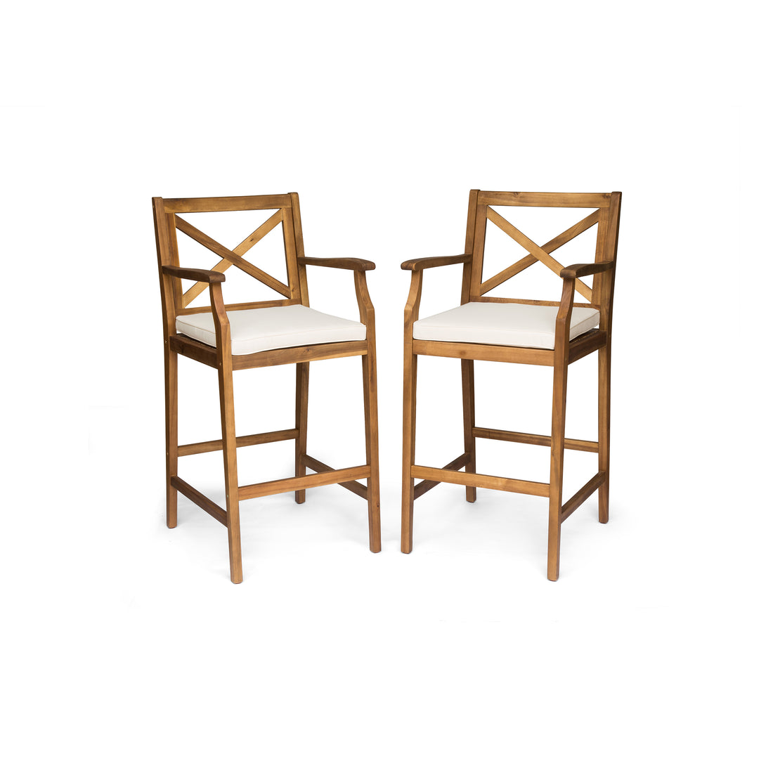 Perla Barstool Brown Acacia Wood