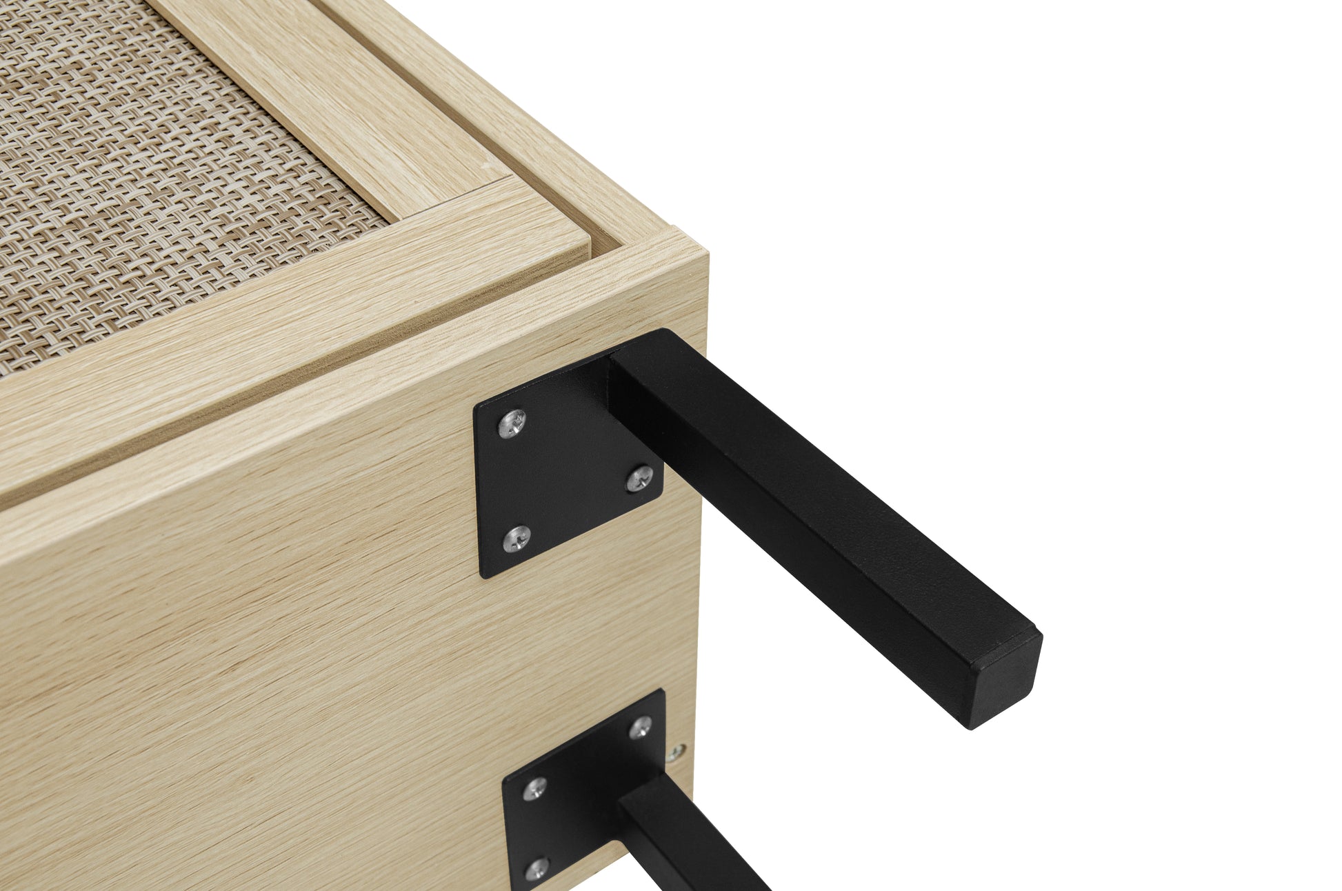 Rattan 3 Door Shoe Rack, Freestanding Modern Shoe Storage Cabinet, For Entryway Natural Particle Board