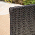 Cordoba Kd Pe Wicker Dining Chair Brown Beige Pe Rattan Iron Waterproof Fabric