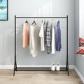 Garment Rack Freestanding Hanger Multi Functional Single Pole Bedroom Clothing Rack Bedroom, Black Black Bedroom Metal