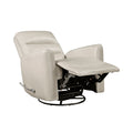 Glider Reclining Chair Swivel Motion Beigefaux Leather Upholstery Luxury Living Room Furniture, Movie Chair Beige Faux Leather Wood Primary Living Space Plywood,Solid Wood