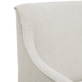 Skirted Dining Arm Chair With Casters Cream Wood