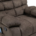 Massage Recliner Brown Polyester