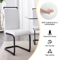 Table And Chair Set, Modern Dining Table, Black Tabletop And Black Mdf Leg Table, Soft And Comfortable Dining Chair, Perfect For Dinner, Meetings, Home And Office Decor White Black Mdf