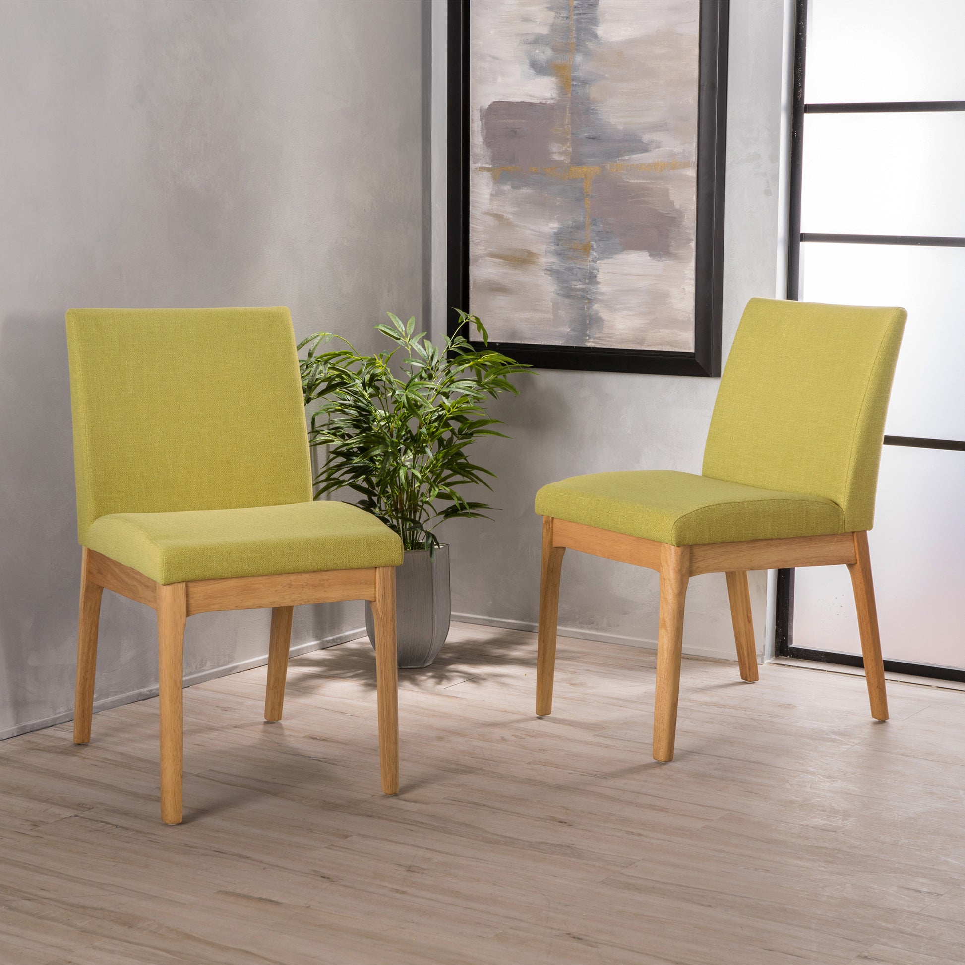 Dining Chair Green Fabric