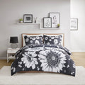 Floral Reversible Comforter Set Twin Multicolor Polyester