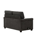 Convertible Twin Sleeper Sofa With Usb Ports, Modern Upholstered Sofa Bed, Living Room 2 Seater Sofa Loveseat, Dark Gray Dark Gray Polyester Wood Primary Living Space Medium Firm Cushion Back Heavy Duty Modern Rolled Arms Plywood Metal 2 Seat