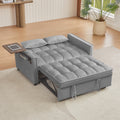 Grey Velvet Loveseat Sofa Bed Gray Wood Tufted Back Square Arms Foam Velvet 2 Seat