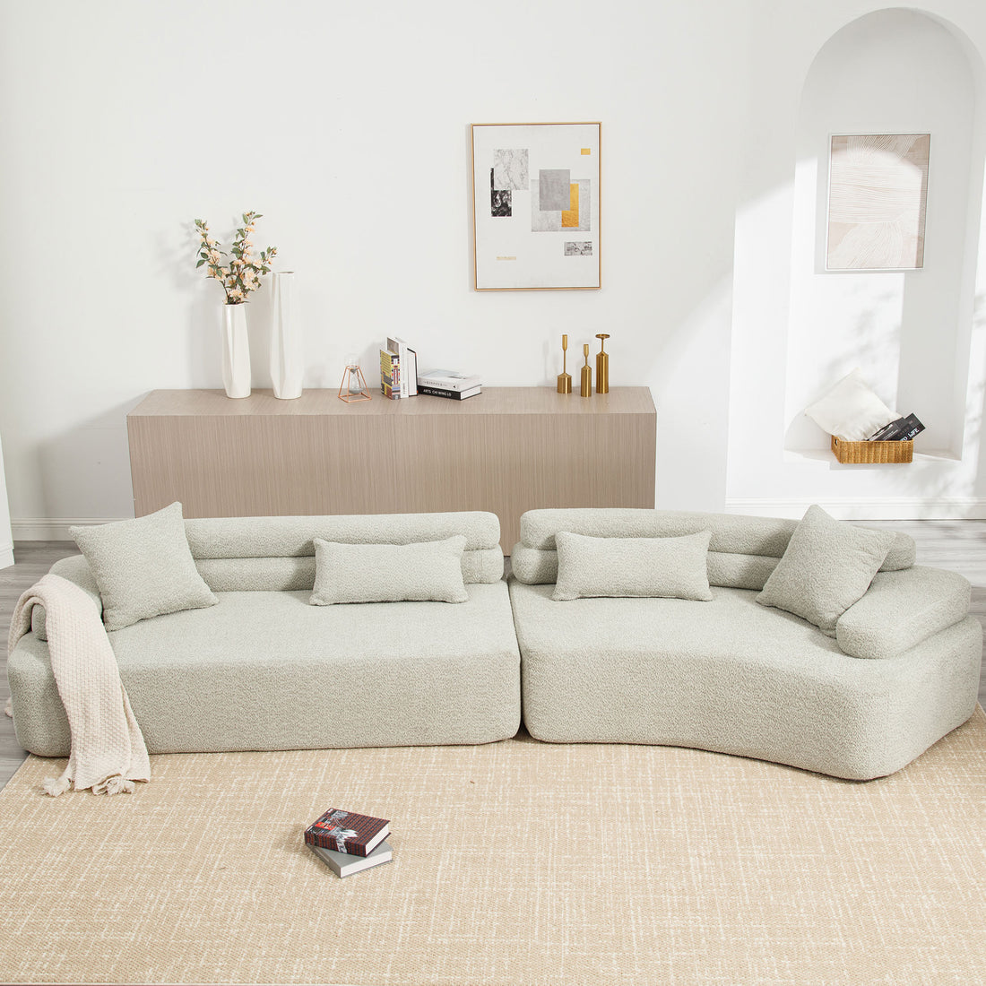 Unique Modeling Design,Upholstered Indoor Furniture,Foam Filled Sleeper Sofa Bed For Living Room,Bedroom,3 Colors Green Primary Living Space Modern Foam Polyester 4 Seat