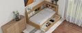 Twin Size Daybed With Two Storage Drawers, Storage Cabinets And Usb Ports, Wood Color Twin Wood Solid Wood Mdf