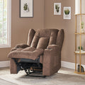 Massage Recliner Brown Fabric