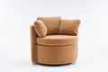 029 Teddy Fabric Swivel And Storage Chair With Back Cushion For Living Room,Khaki Khaki Primary Living Space Modern Foam Teddy