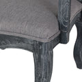 Dining Chair Set Of 2 Grey Fabric