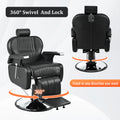 Heavy Duty Reclining Barber Chair,All Purpose Hydraulic Recline Barber Chair Salon Beauty Styling Chair360 Swivel&Height Adjustable,For Barber Shop & Beauty Salon,Spa Tattoo Styling Equipment,Black