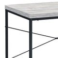 Antique White And Black Writing Desk With Metal Sled Base Black Grey Writting Desk Office Rectangular Wood Metal