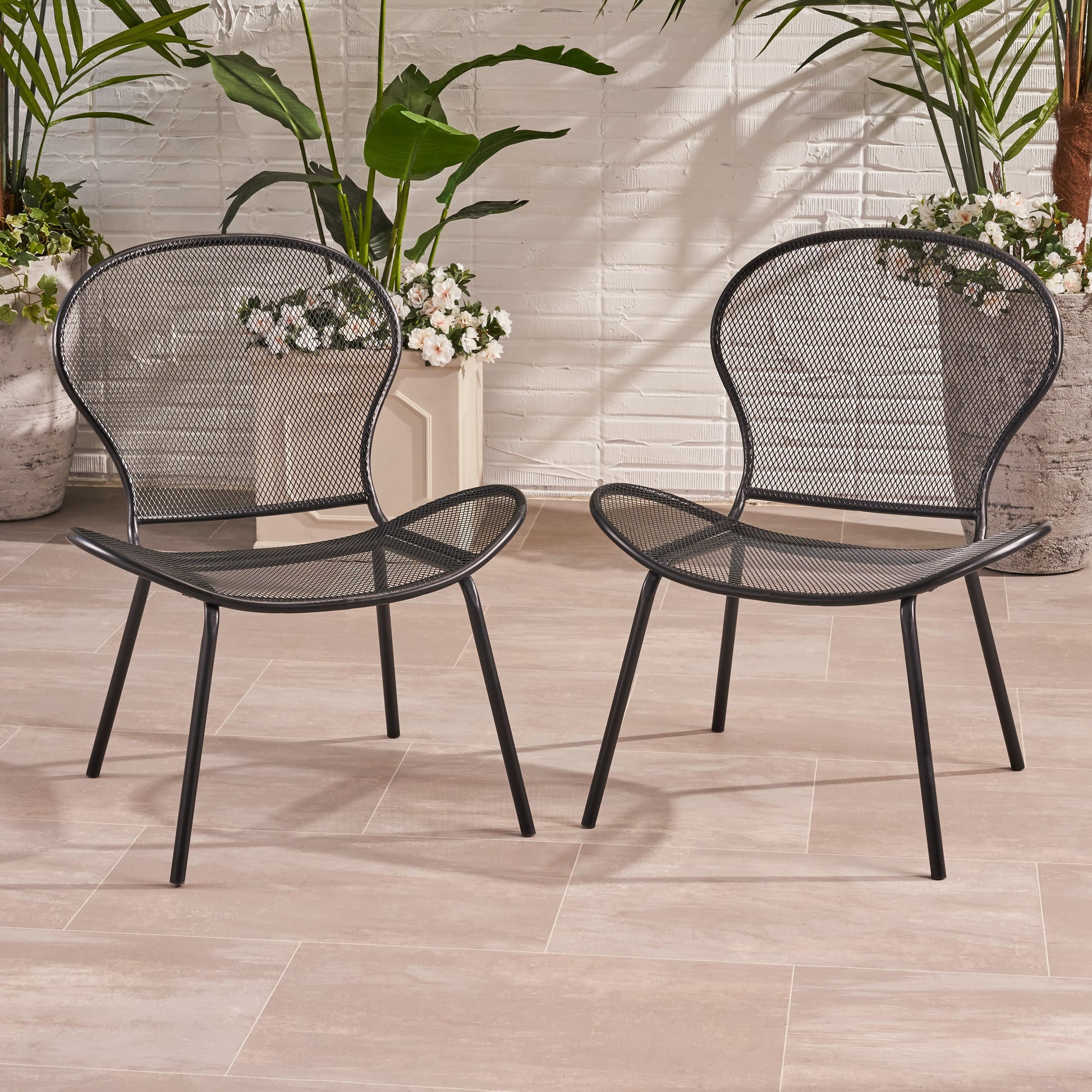 Nevada Chair Mp2 1Ctn 2Pcs Matte Black Iron