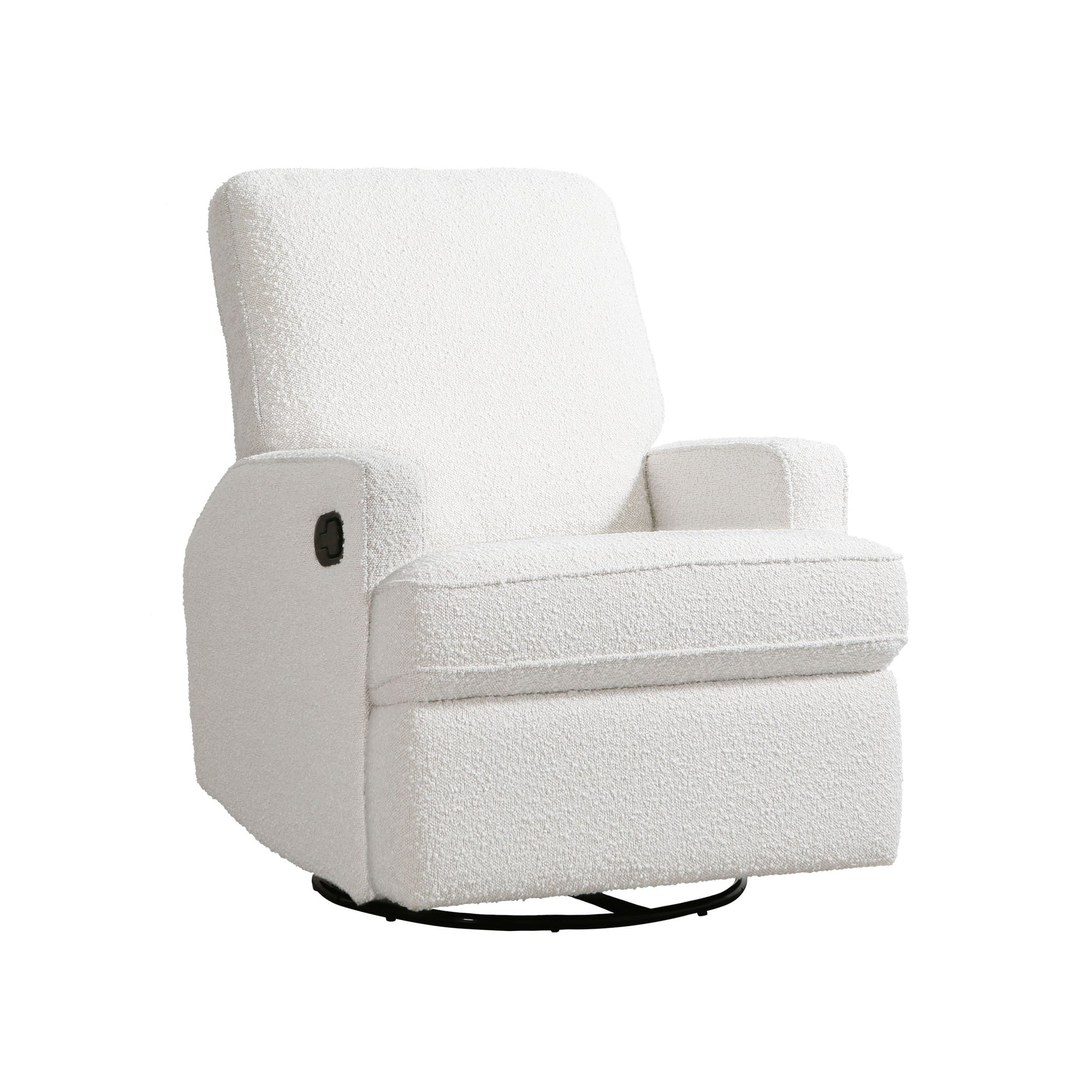 Tucker Swivel Recliner In Cream Boucle Cream Fabric