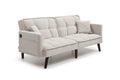 Sofa Bed Sleeper, Usb Charging Port, Chenille Fabric Folding Futon Recliner For Living Room Furniture Apartment Bedroom Office Small Spaces Beige Brown Chenille Wood Primary Living Space Medium Soft Tufted Back Modern Rubberwood Foam Solid Wood 2 Seat