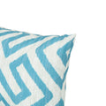 Realm Rectangular Pillow Teal Blue Fabric