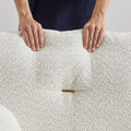 Lamb'S Wool 2 Seater Cushion Sofa 90'' Comfortable Sofa For Living Room Bedroom And Other Casual Spaces Lamb'S Wool Sofa With 2 Cushions And 2 Ball Pillows. Beige Beige Foam Fabric 2 Seat