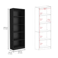 2 Piece Bookcase Living Room Set, Storage Cabinet, 49