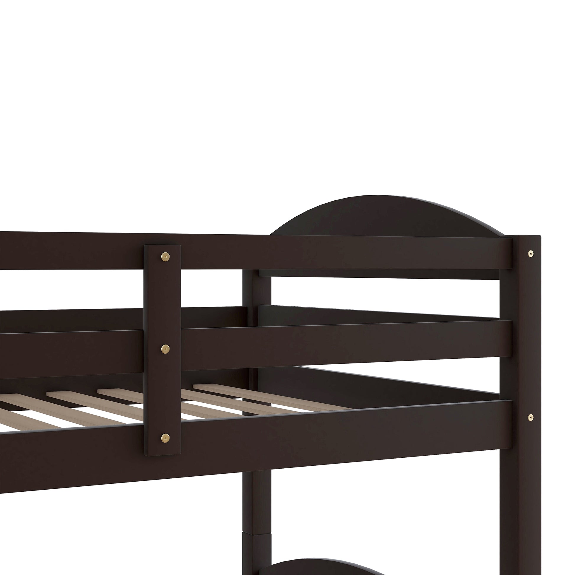 Twin L Shaped Bunk Bed With Trundle Espresso Old Sku:Lp000024Aap Espresso Solid Wood