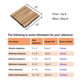 30 Pcs Interlocking Deck Tiles Striped Pattern, 12
