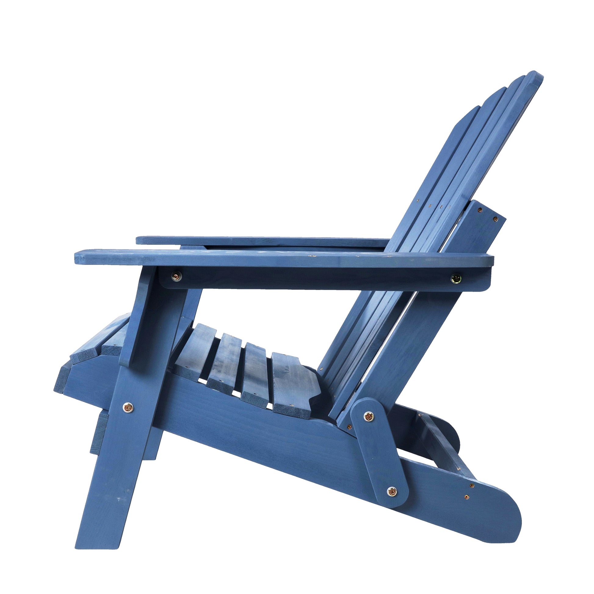 Oversize Wooden Outdoor Folding Adirondack Chair With Pre Assembled Backrest & Seatboard, Wood Patio Chair For Garden Backyard Porch Pool Deck Firepit No Adirondack Blue Garden & Outdoor Solid Wood