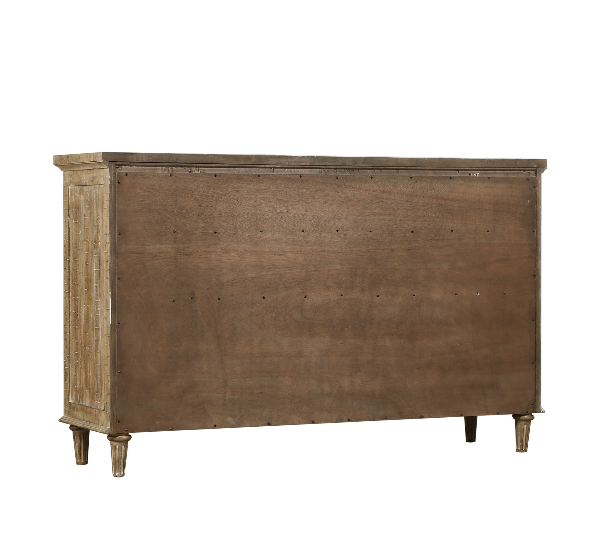 Ludin Taupe 6 Drawer Dresser Taupe Solid Wood