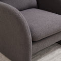 Modern Sherpa Upholstered Accent Chair, Comfortable Living Room Armchair, Lounge Chair For Bedroom, And Office Stylish And Ergonomic Design Gray Foam Sherpa