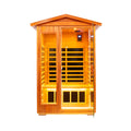 Two Person Outdoor Kaya Wood Far Infrared Sauna Room Natural Wood Metal & Wood