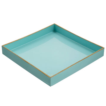 Alluring Mimosa Square Tray, Powder Blue Blue Plastic