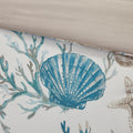 7 Piece Cotton Sateen Comforter Set Aqua Queen Queen Aqua Cotton