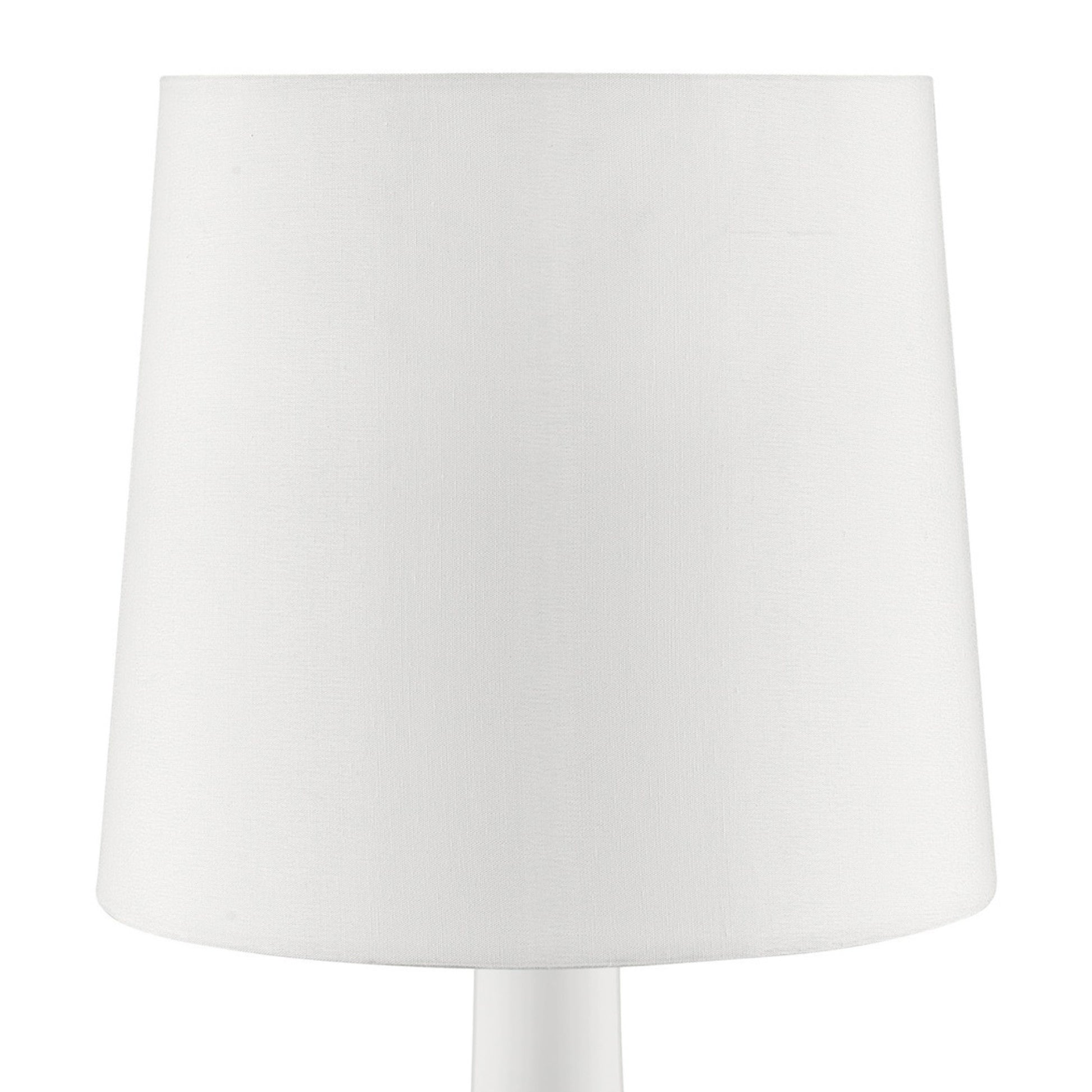 17.25" Tall "Cheru" Modern Mid Century Touch On Table Lamp, Powder White White Metal