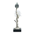 Aluminum Candle Holder With Marble Stand, 8X5X15
