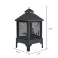 Xot036 Garden Metal Outdoor Heating Furnace For Backyard Fir Pit Black Garden & Outdoor Metal