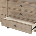 Victoria 6 Drawer Dresser Natural Solid Wood