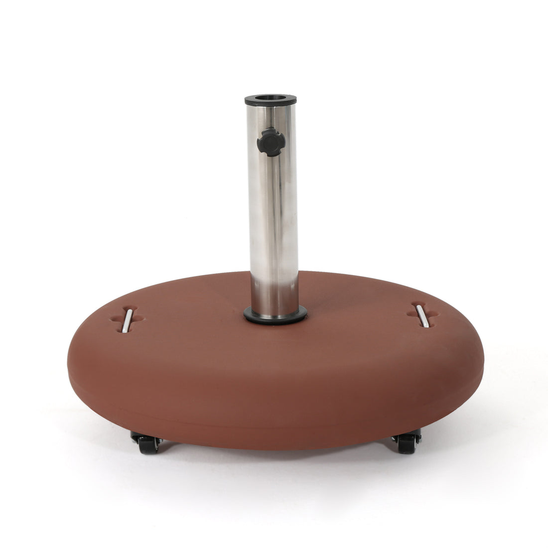 Wheelie Umbrella Base Round Terracotta Concrete