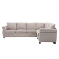 Arrived Sleeper Sofa, 2 In 1 Pull Out Couch Bed,6 Seater Sofa Bed, L Shaped Sleeper Sectional Sofa Couch,Riveted Sofa,104'' Large Combined Sofa Bed In Living Room, Beige Beige Polyester Wood Primary Living Space Medium Soft Cushion Back Modern Polyester